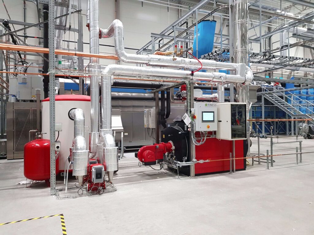 1MW vesikattila osana teollisuuspesulan energiajärjestelmää